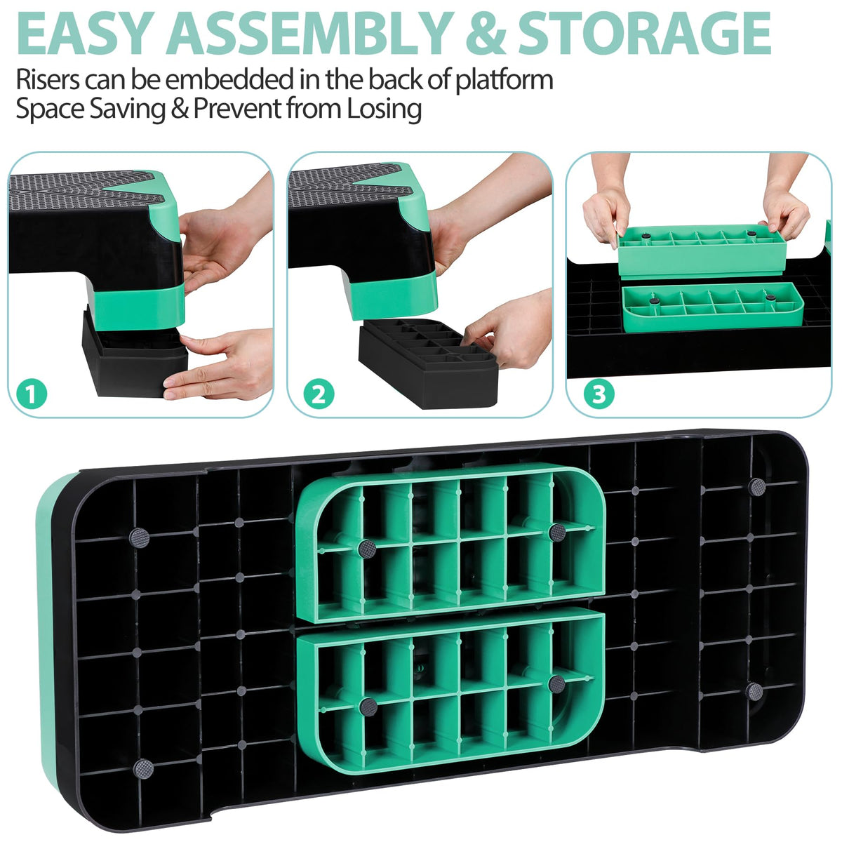 26.5 Inch Adjustable Aerobic Exercise Step Platform H885