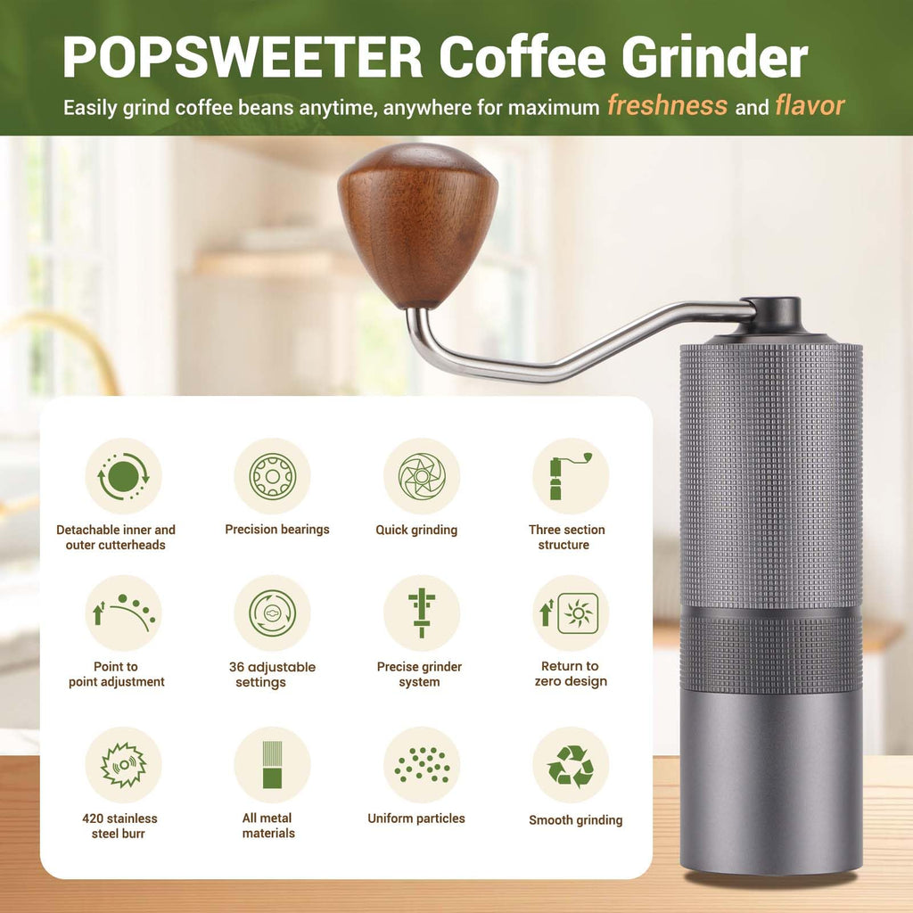 Manual Coffee Grinder with Stainless Steel Burrs A276