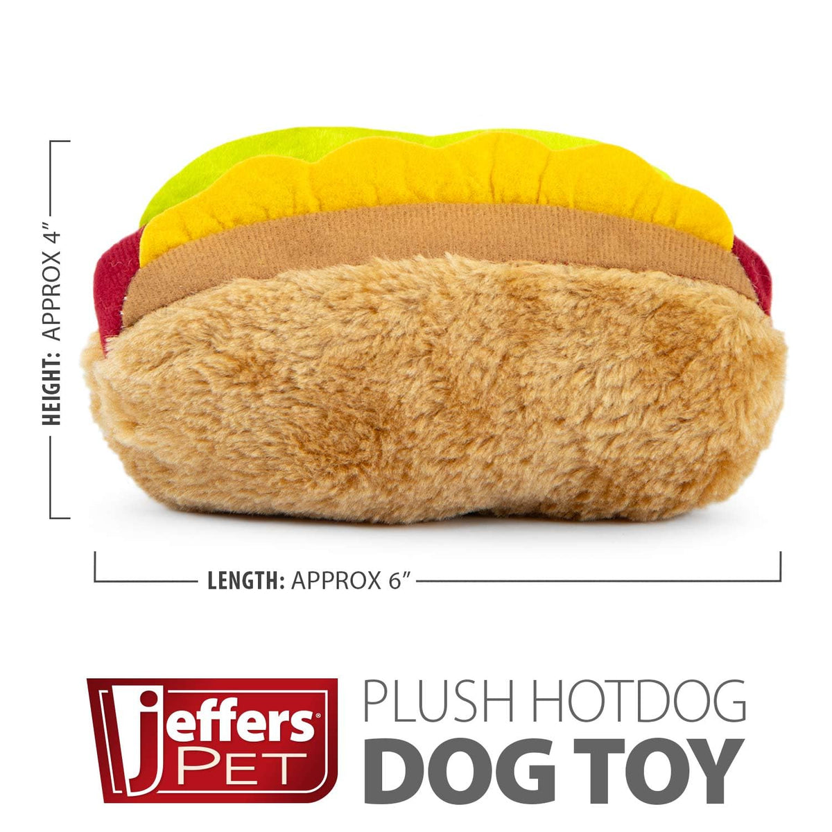 Plush Food Themed Dog Toy with Squeaker, 6 inch W1323