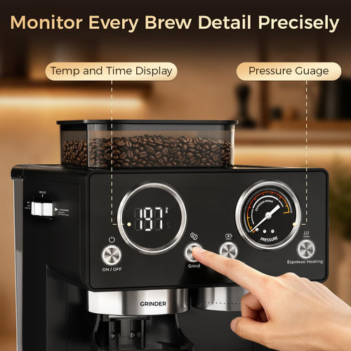 20Bar Espresso Machine with Conical Burr Grinder P694091