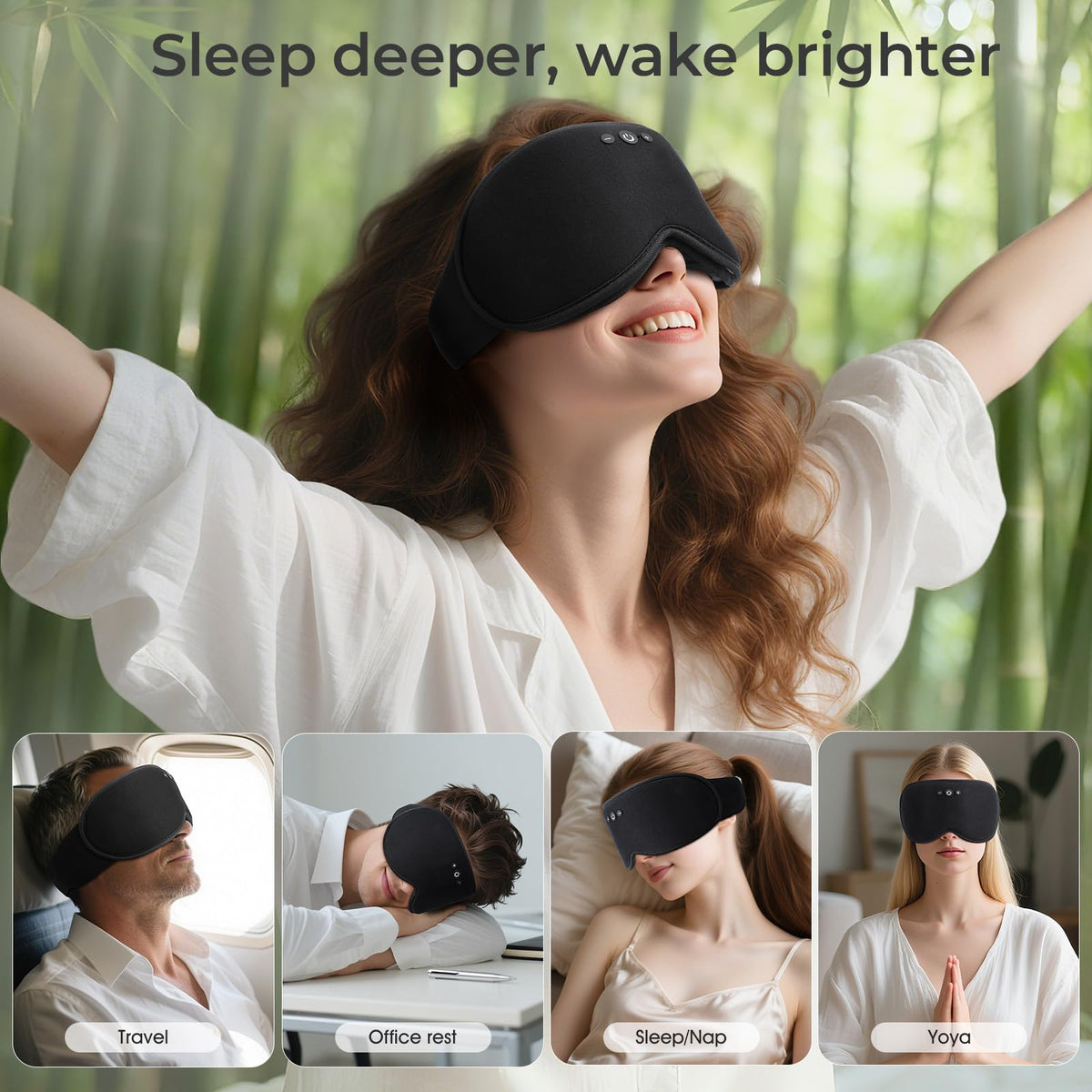 Bluetooth Sleep Mask with Hot & Cold Gel Insert E710882