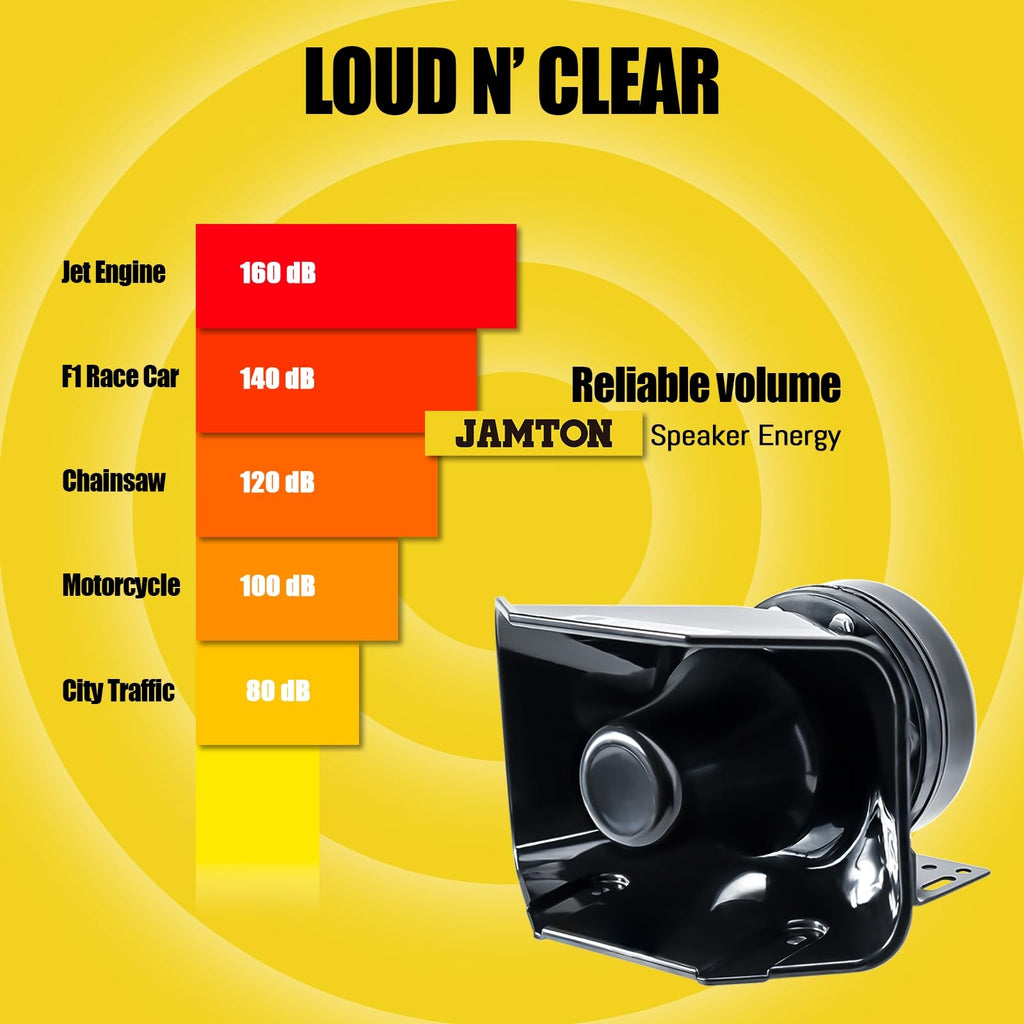200W 12V 9 Tone Emergency Siren System with Loud Speaker Horn and Handheld Microphone H7837