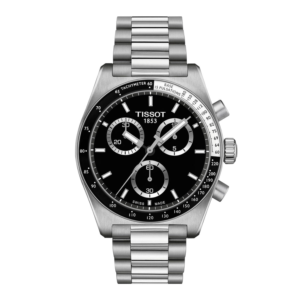 Black Dial 40mm Swiss Quartz Chronograph Men's Watch M650954
