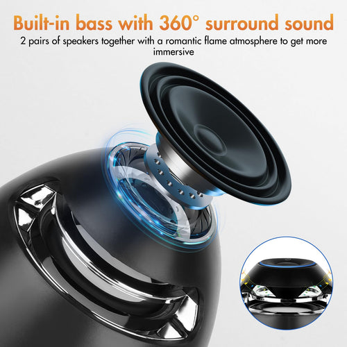 2 Pack Outdoor Bluetooth Flame Speakers with Stakes T343301