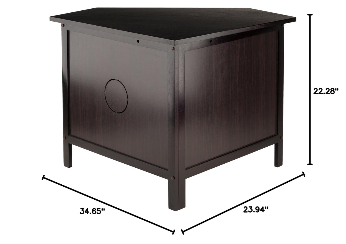 Espresso Corner TV Stand A6063