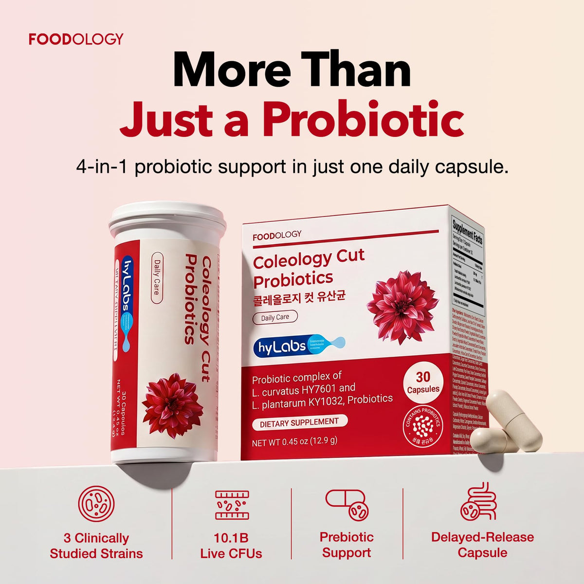 Probiotics for Bloating Relief 30 Capsules W8548