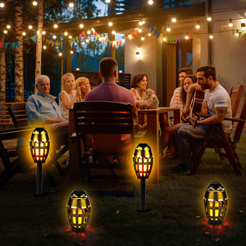 2 Pack Outdoor Bluetooth Flame Speakers with Stakes T343301