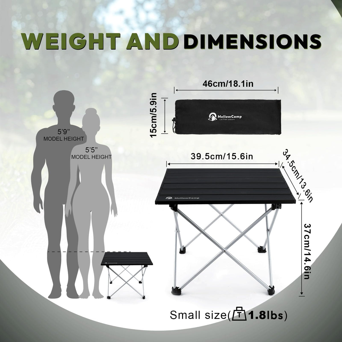 Ultralight Aluminum Folding Camping Side Table K289276