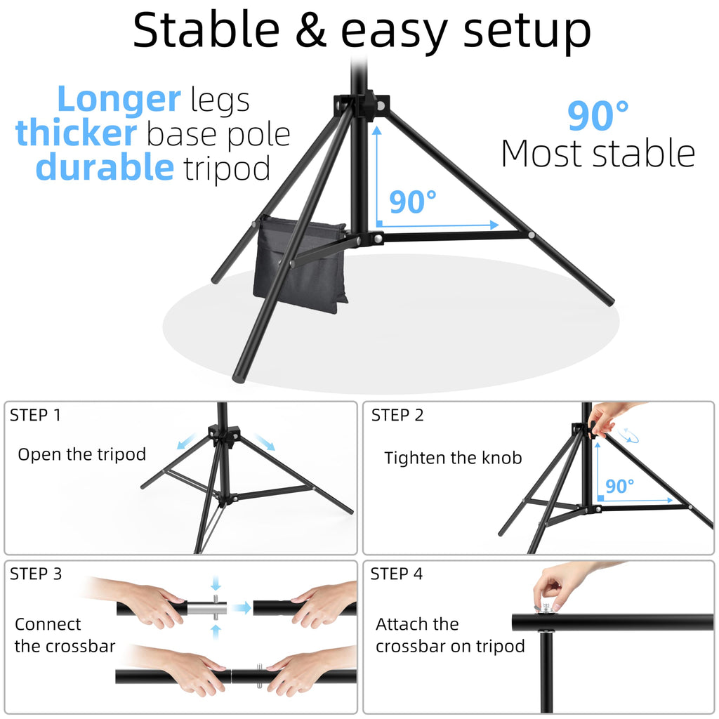 Adjustable Photo Backdrop Stand 9ft x 10ft with Carry Bag X490513