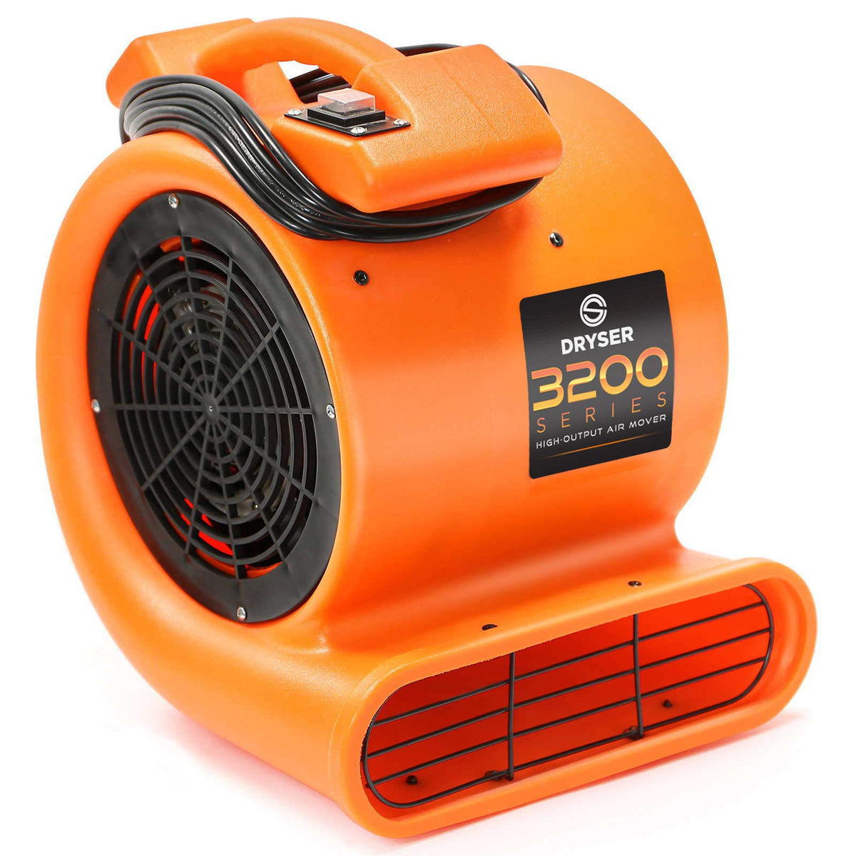 2 Speed 1/2 HP Orange Air Mover Floor Fan O9264