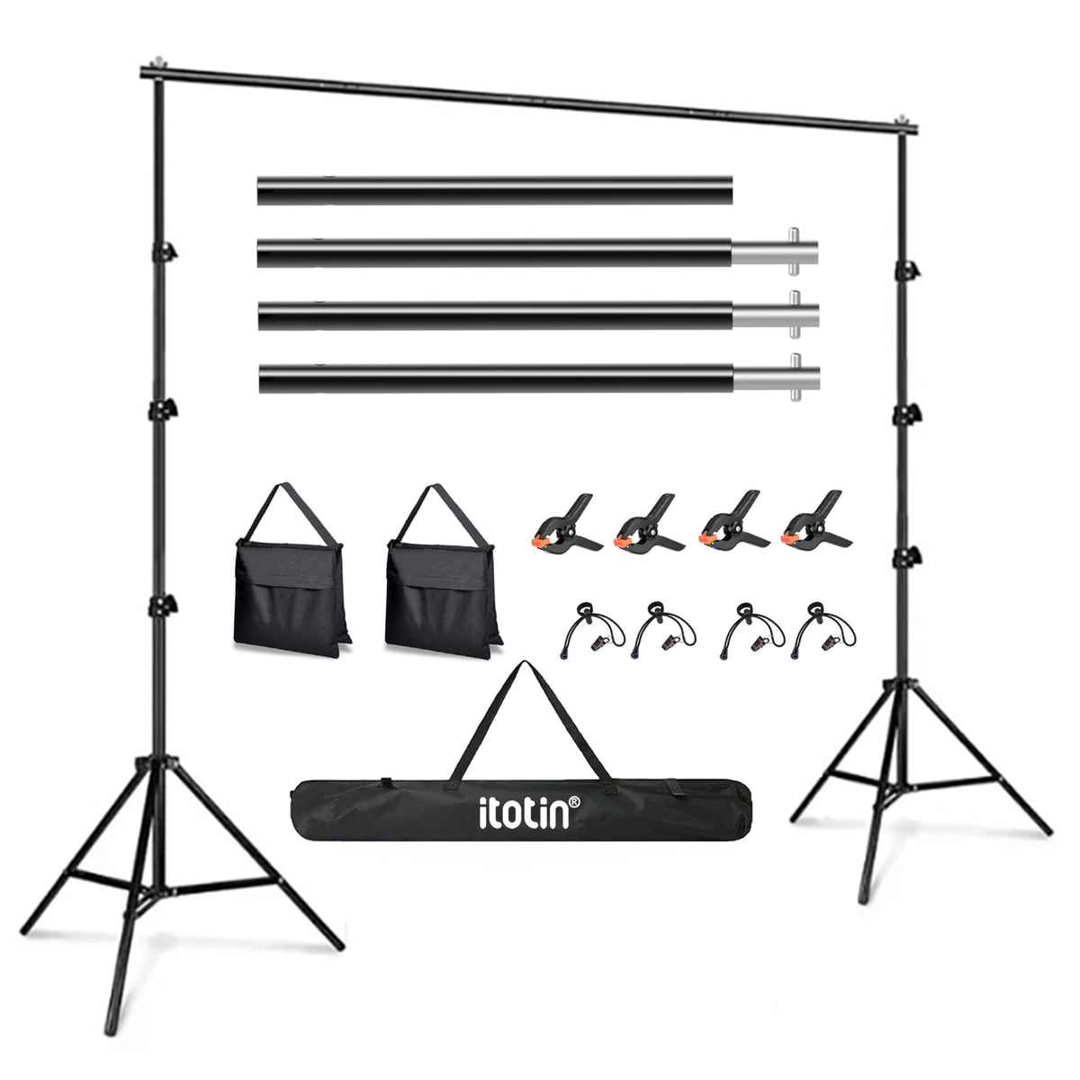 Adjustable Photo Backdrop Stand 9ft x 10ft with Carry Bag X490513