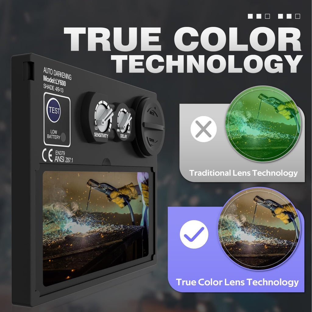 Auto-Darkening Welding Helmet True Color Shade 4/9-13 F17680