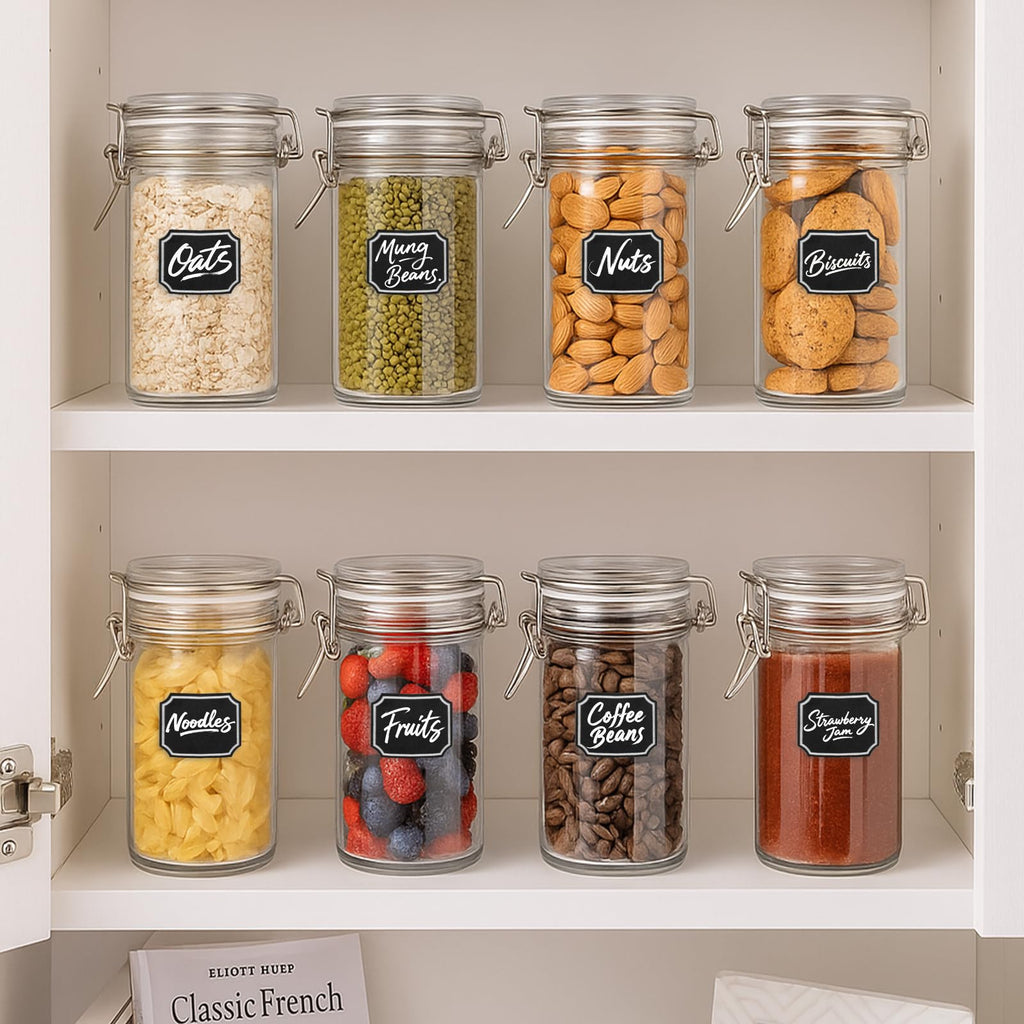 8 PCS 16 oz Glass Jars with Airtight Lid Z78017