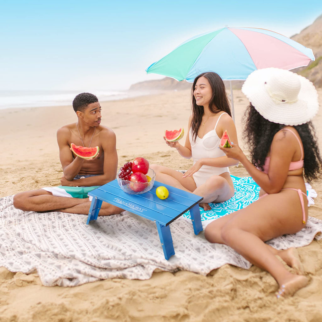 Ultralight Aluminum Mini Table, 66lbs/30kg Weight Capacity, Foldable Beach Table Z1428
