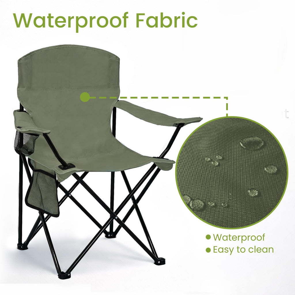 Camping Chair 2 Pack Portable Folding Chair Green U78681
