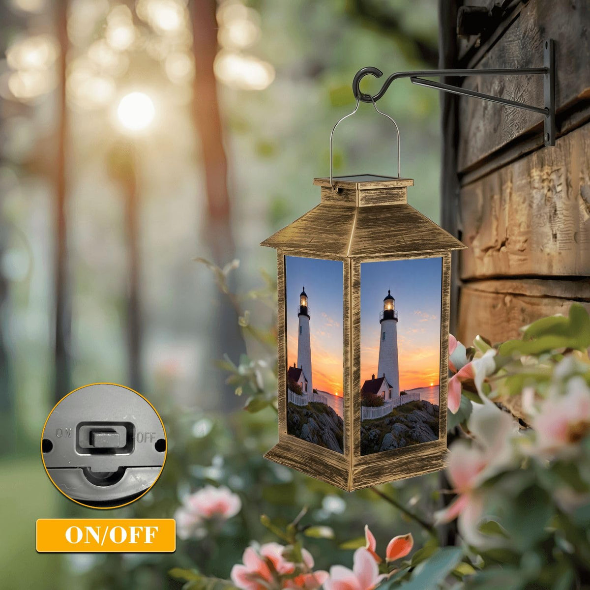 Solar Lantern Outdoor Waterproof LED Hanging Solar Lights M391175