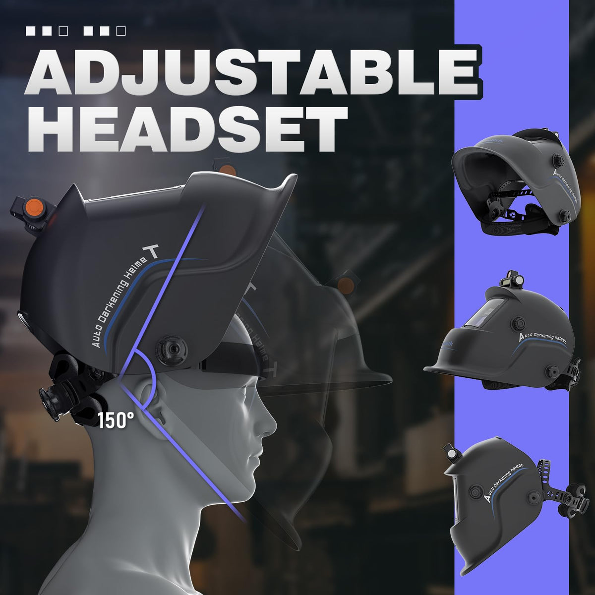 Auto-Darkening Welding Helmet True Color Shade 4/9-13 F17680