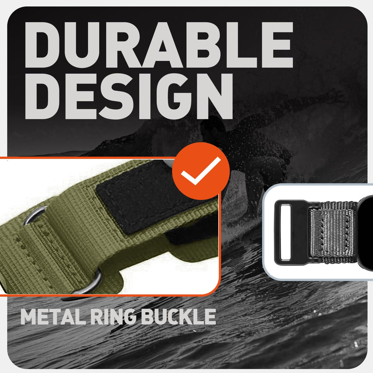 22mm Nylon Watch Band C423