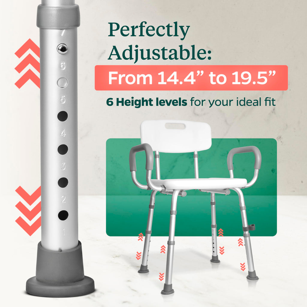 Adjustable Shower Chair with Mat X5046