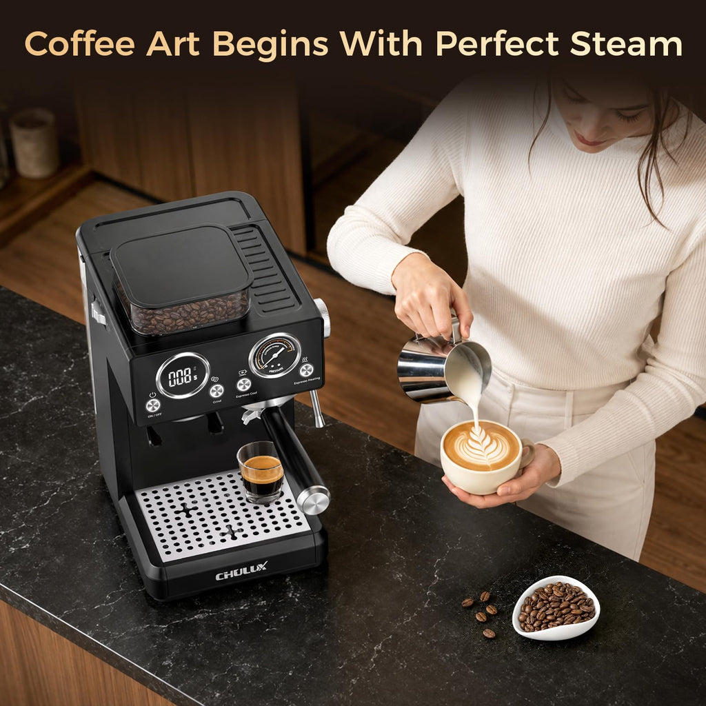 20Bar Espresso Machine with Conical Burr Grinder P694091