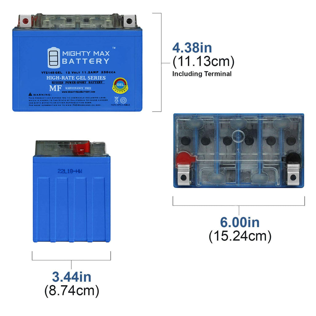 YTZ14S 230CCA GEL Battery A9573