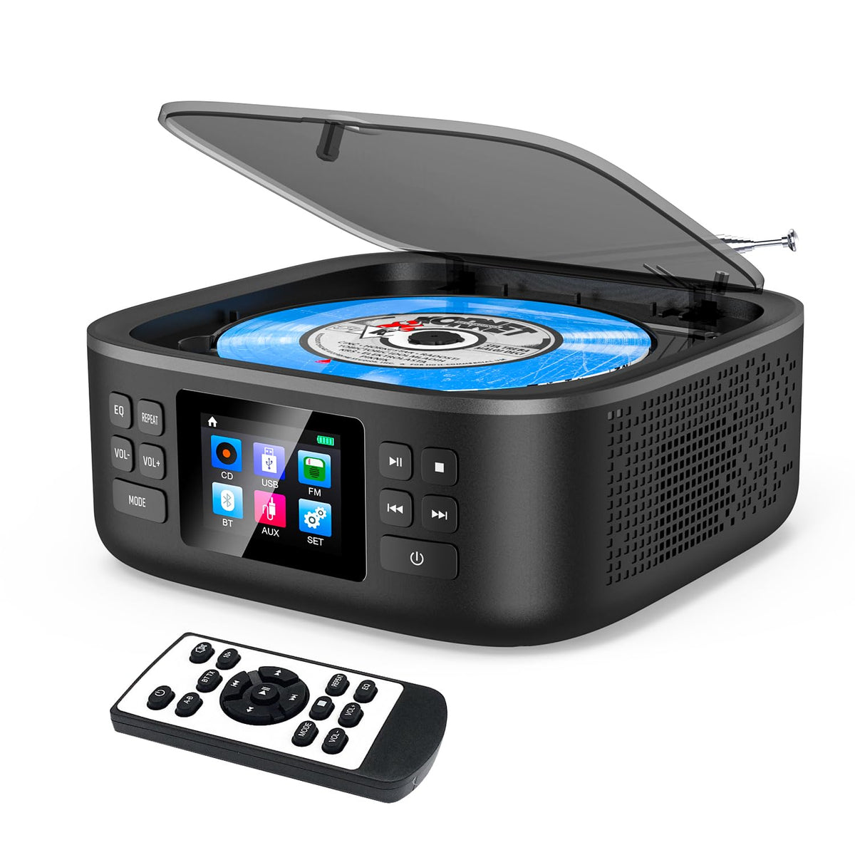 Portable CD Player with Bluetooth and Speakers T25394