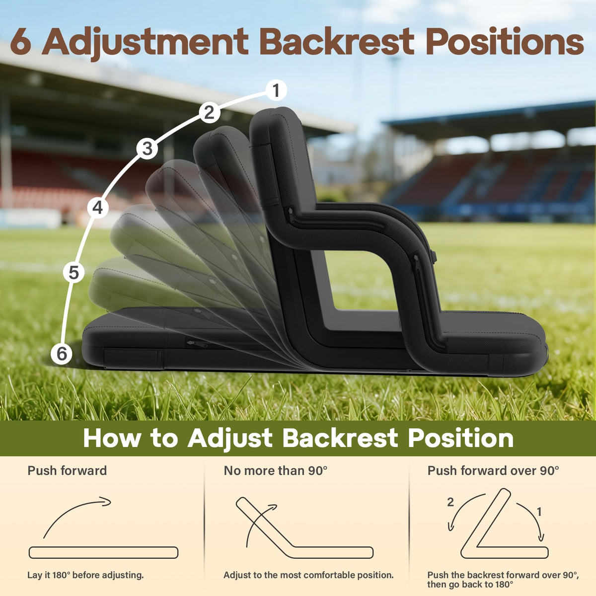 Heated Stadium Seat with Back Support L232479
