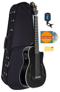Black Mahogany Acoustic-Electric Ukulele Bass with Case O5130