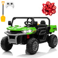 24V 4WD Ride on Truck Car with Dump Bed, 2 Seaters, Remote Control, Green N91680