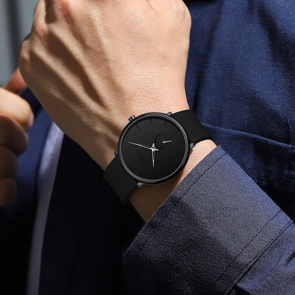 Waterproof Quartz Ultra Thin Wristwatches with Silicone Band L215