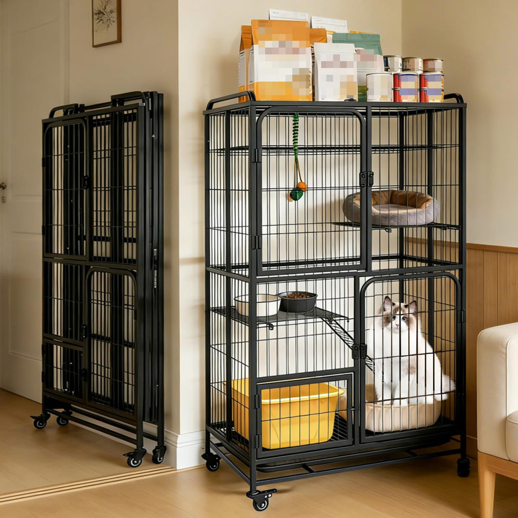 Collapsible Metal Wire Cat Cage O2671