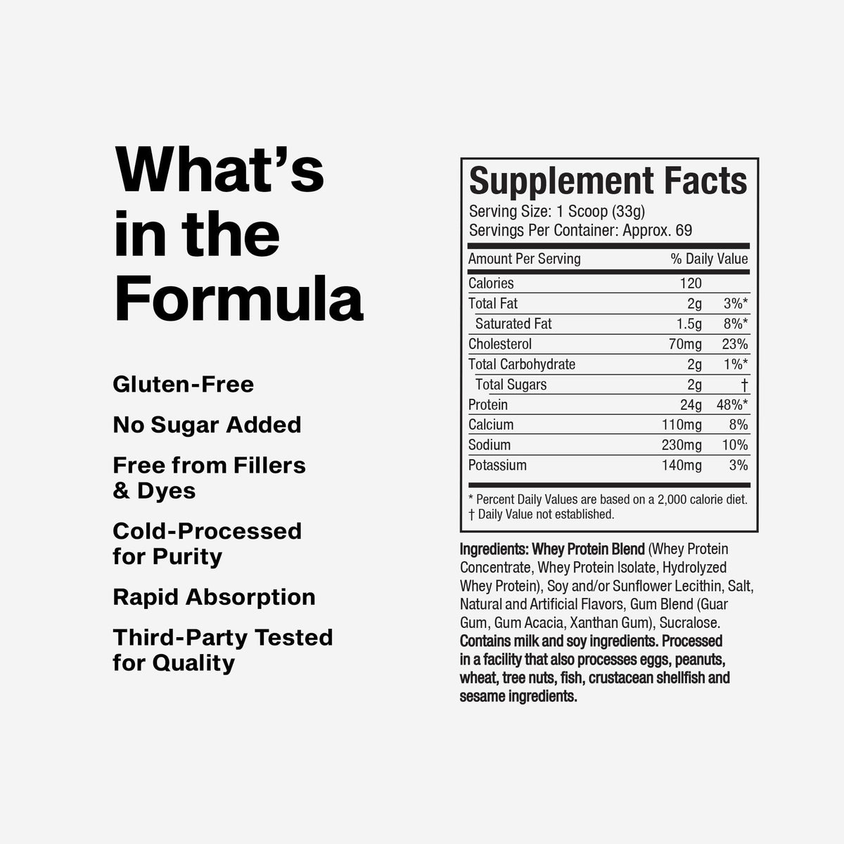 Whey Protein Powder Vanilla Cream 5LB G279204