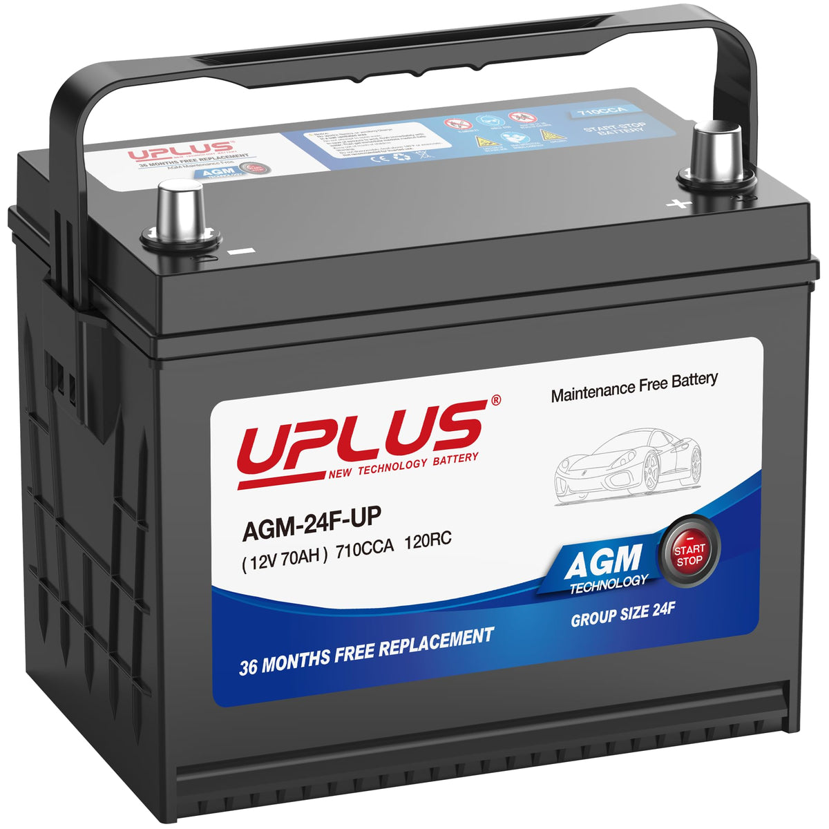 12V 70Ah 710CCA AGM Car Battery Q341