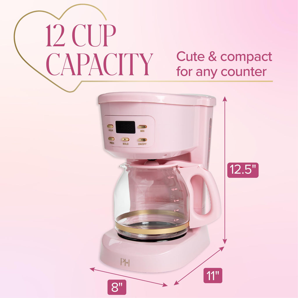 12-Cup Programmable Drip Coffee Maker with Glass Carafe V3240
