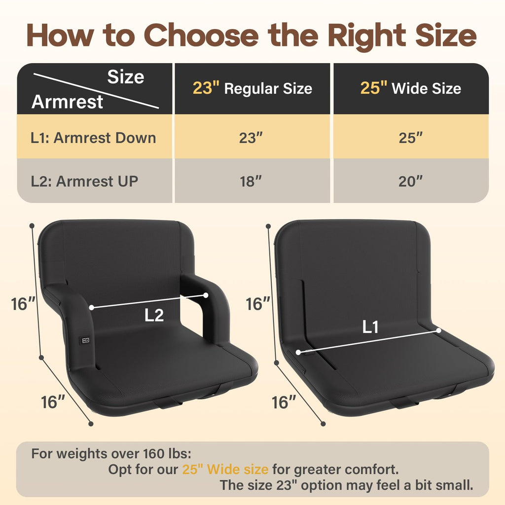 Heated Stadium Seat with Back Support L232479