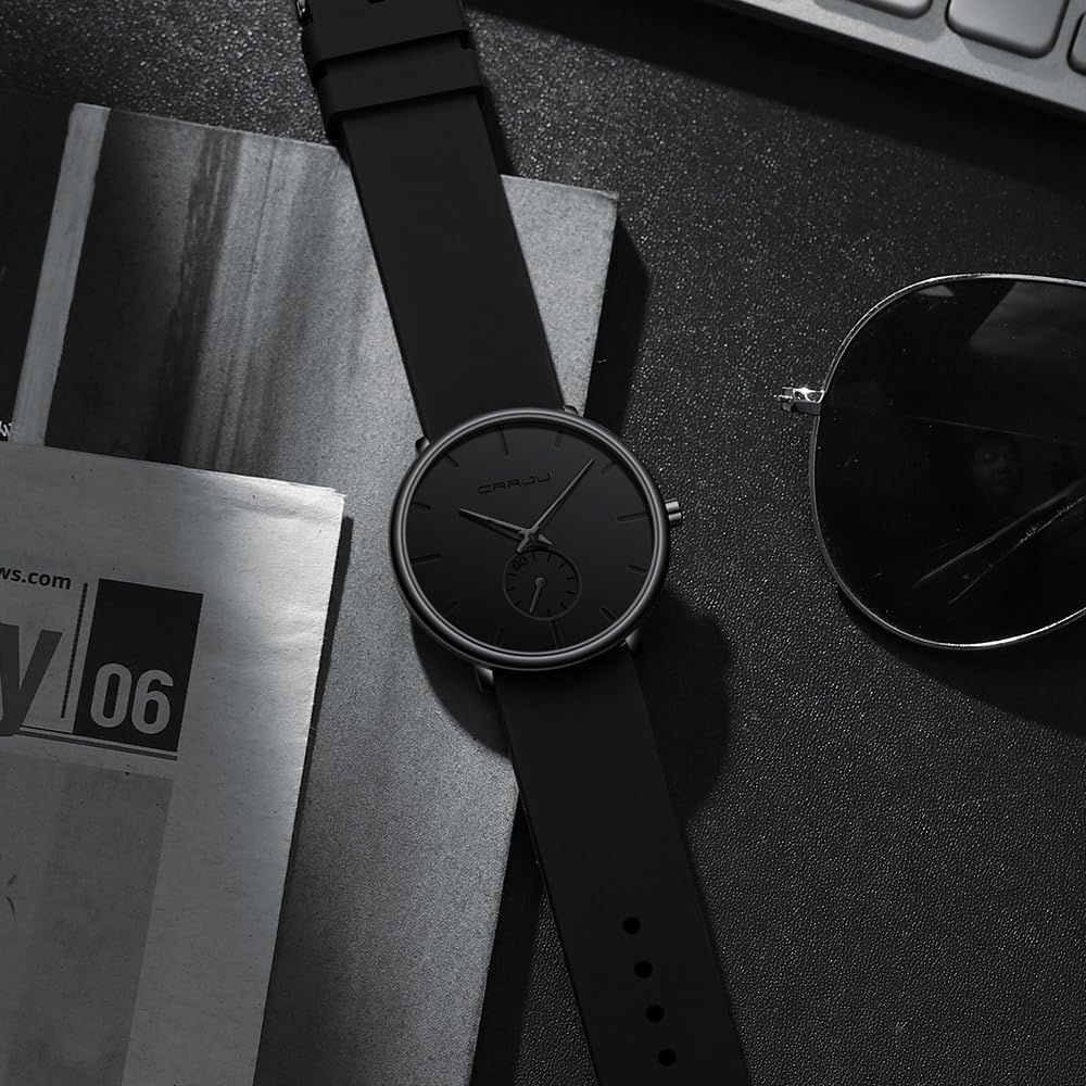 Waterproof Quartz Ultra Thin Wristwatches with Silicone Band L215