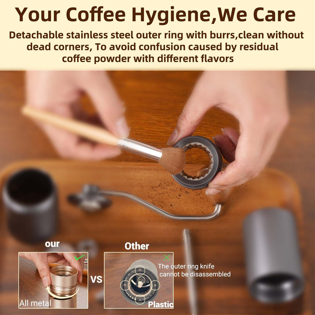 Manual Coffee Grinder with Stainless Steel Burrs A276