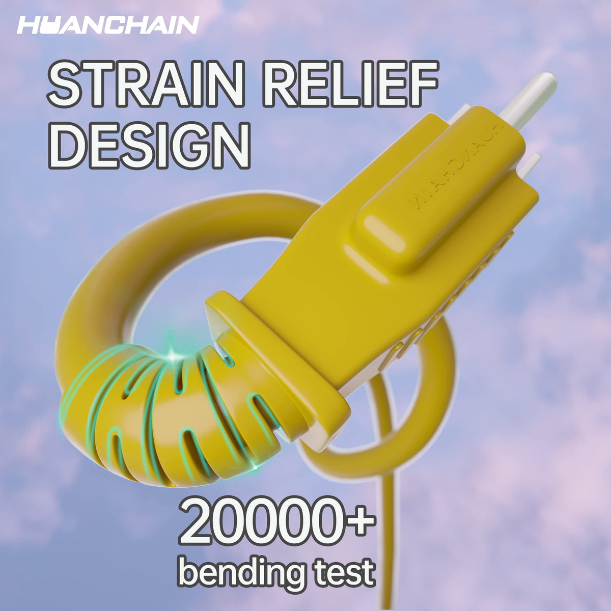 Yellow Indoor Outdoor Extension Cord 100 FT 16/3 Gauge C2171