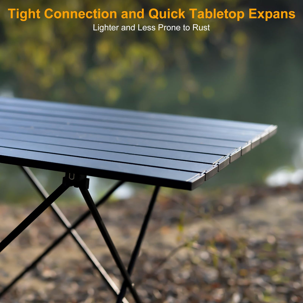 Foldable Aluminum Camping Side Table with Carry Bag C440