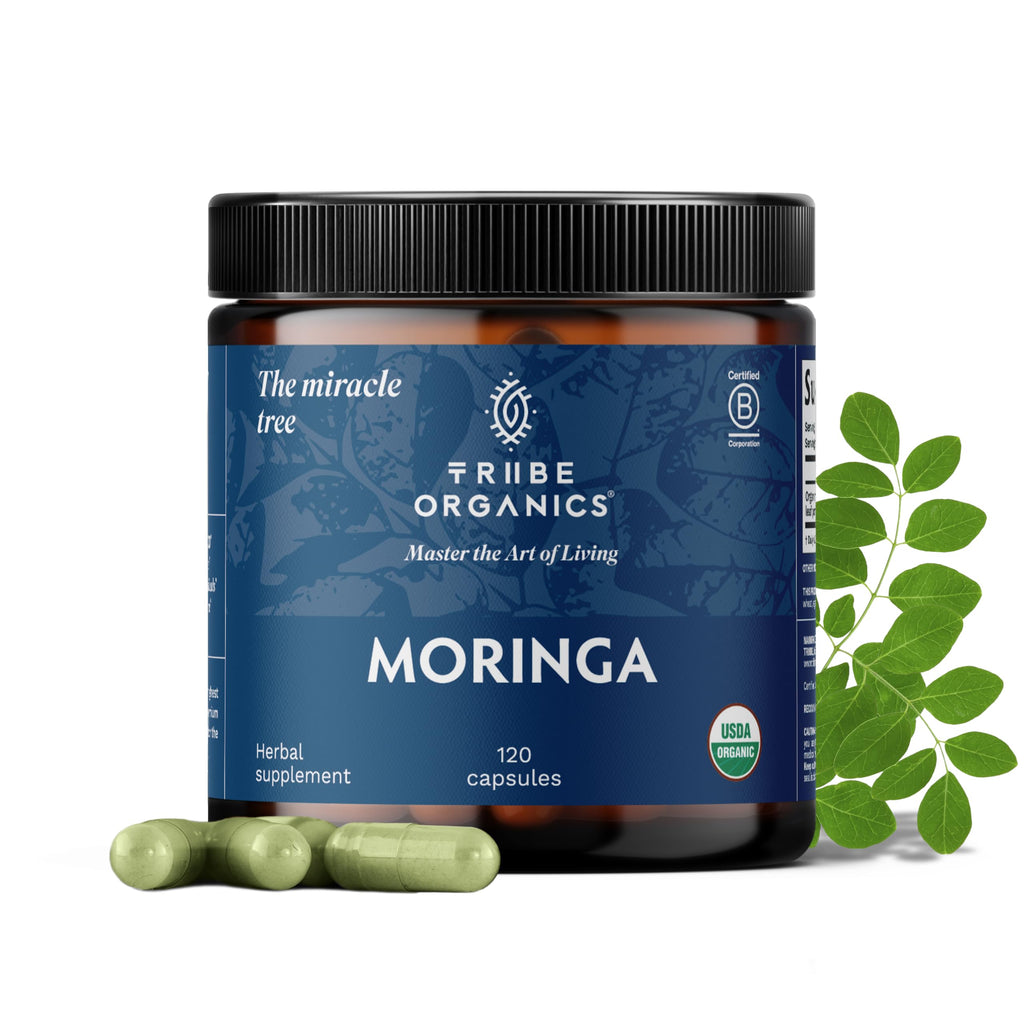 Organic Moringa Oleifera Powder 120 Vegan Capsules I2677