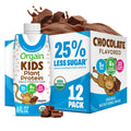 Organic Vegan Kids Protein Shakes Chocolate 8 Fl Oz 12 Pack P214
