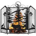 Black 3 Panel Fireplace Screen H142613