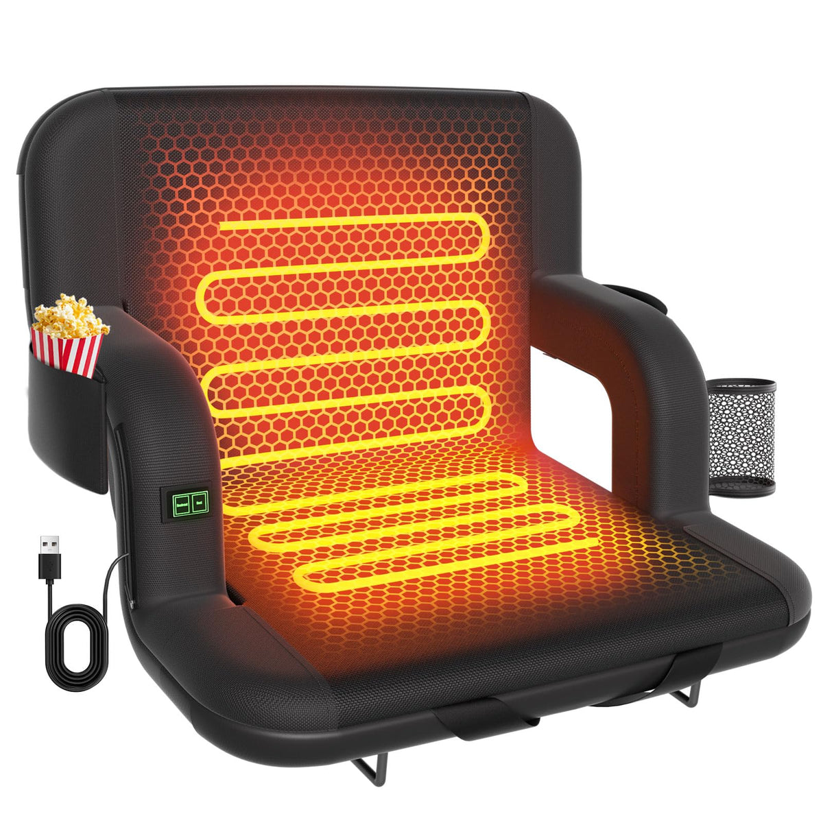 Heated Stadium Seat with Back Support L232479