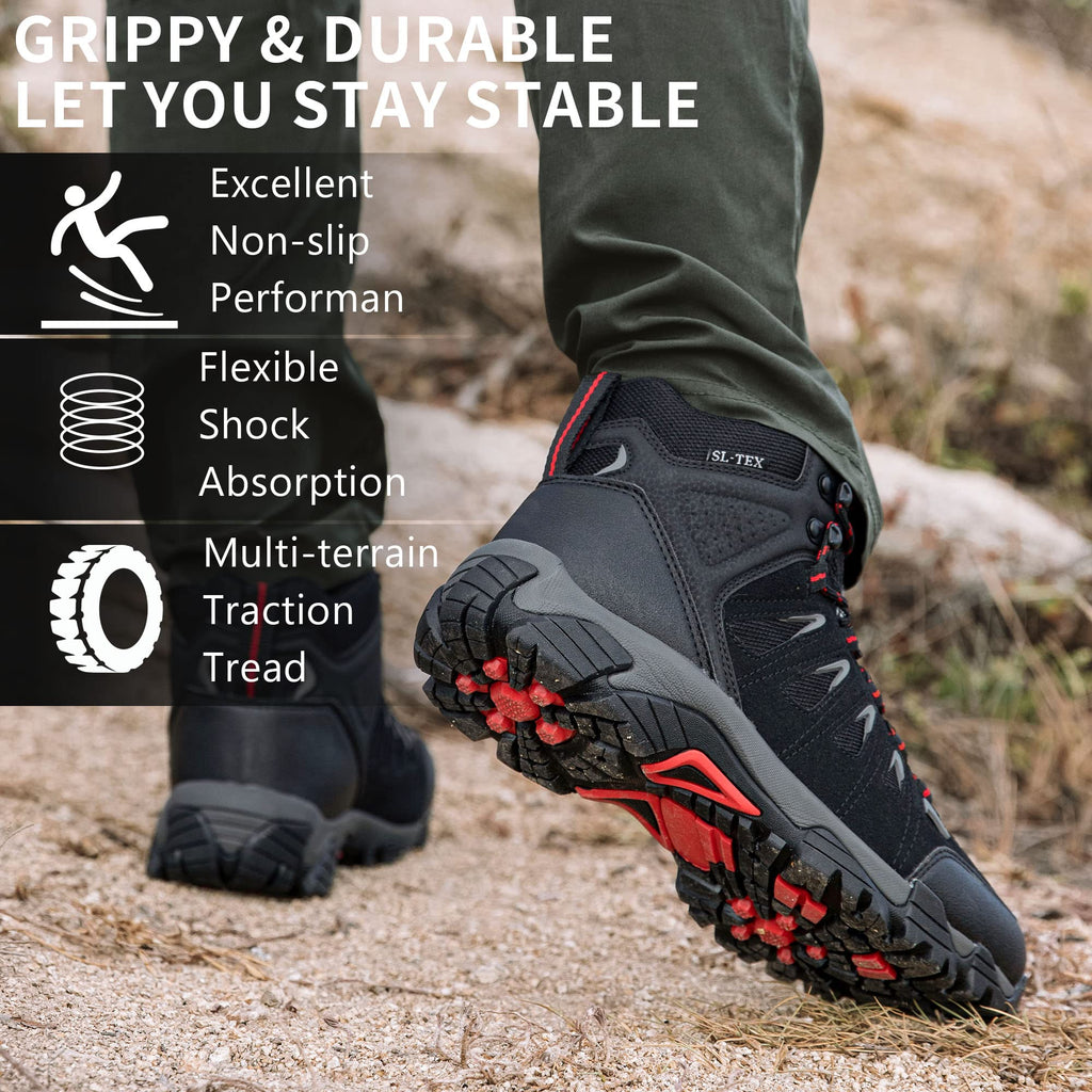 Men's Waterproof Non-Slip Lightweight Mid Top Hiking Boots F882319