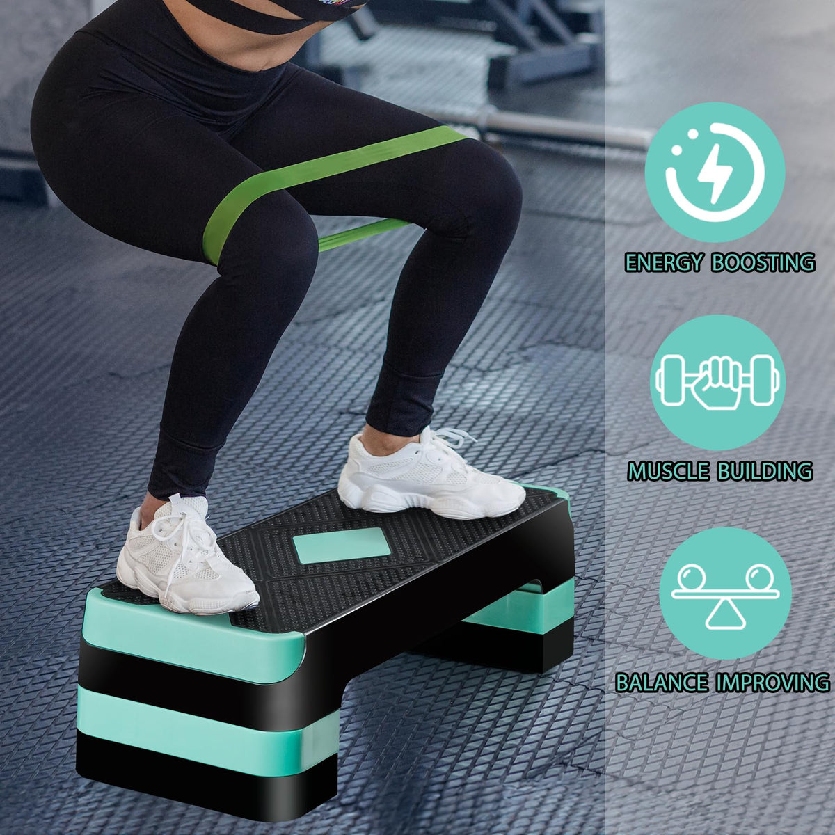26.5 Inch Adjustable Aerobic Exercise Step Platform H885