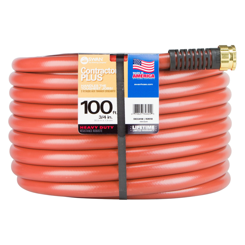 Heavy Duty Watering Hose, 100' Length, 3/4" Diameter, 400+ PSI, Red F367707
