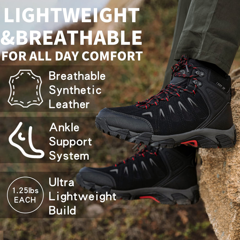 Men's Waterproof Non-Slip Lightweight Mid Top Hiking Boots F882319