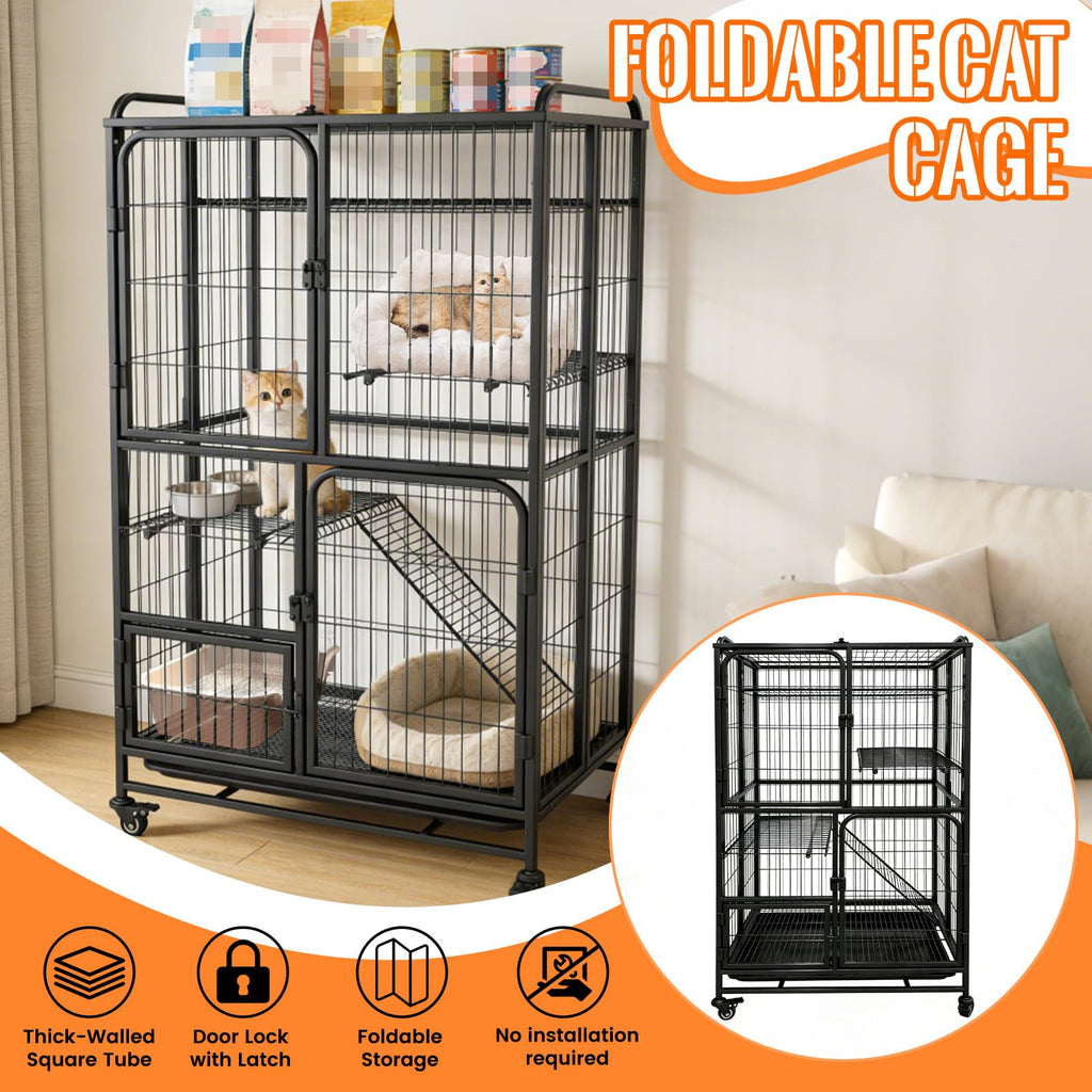 Collapsible Metal Wire Cat Cage O2671