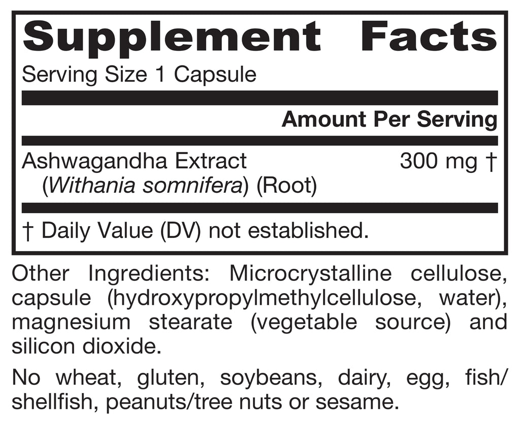 Ashwagandha Capsules 300 mg 120 Count P46247