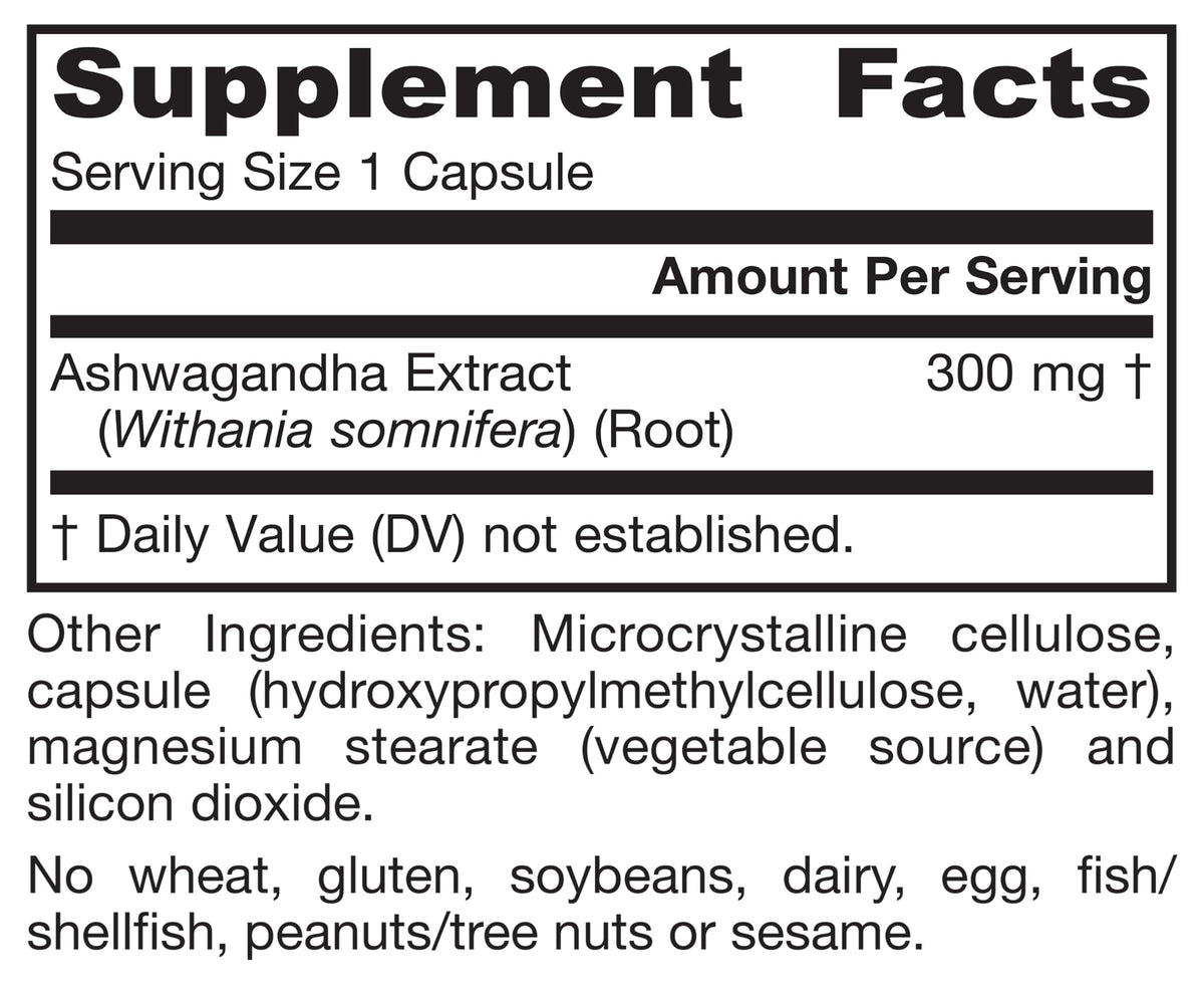 Ashwagandha Capsules 300 mg 120 Count P46247